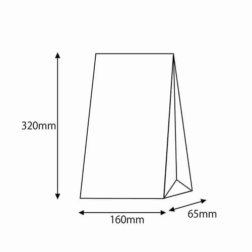 角底袋（モノストライプ・青・幅160×マチ65×高320mm)