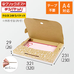 【クロネコゆうパケット・クリックポスト・ゆうパケット】厚さ3cm・デザイン入テープレスケース（A4サイズ）