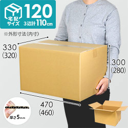 【宅配120サイズ】定番段ボール箱（DA009）
