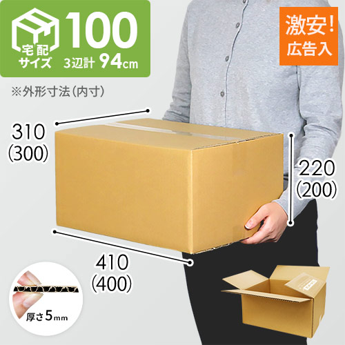 【広告入】宅配100サイズ　定番段ボール箱（DA006)