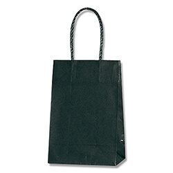 手提げ紙袋（黒・口折丸紐・幅160×マチ90×高さ235mm）