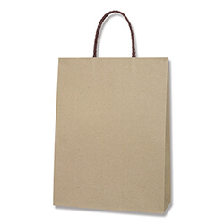 手提げ紙袋（茶・口折丸紐・幅320×マチ115×高さ420mm）