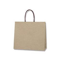 手提げ紙袋（茶・口折丸紐・幅320×マチ115×高さ280mm）