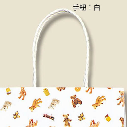 手提げ紙袋（プチベア・口折丸紐・幅220×マチ120×高さ265mm）
