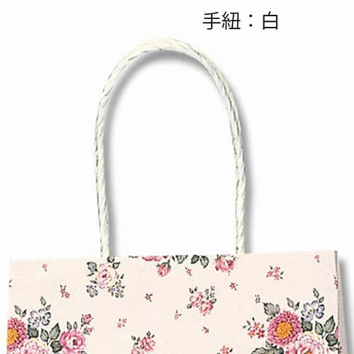 手提げ紙袋（ローズブーケ・口折丸紐・幅220×マチ120×高さ265mm）