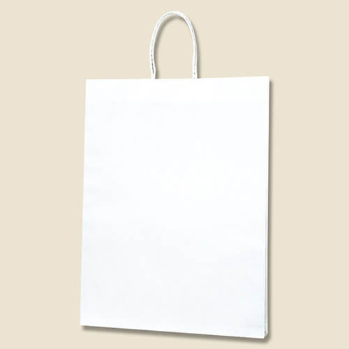 手提げ紙袋（白・口折丸紐・幅390×マチ45×高さ515mm）