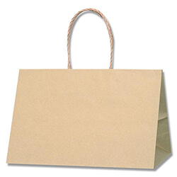 手提げ紙袋（茶・口折丸紐・幅310×マチ190×高さ210mm）