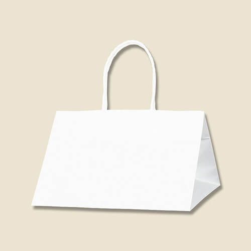 手提げ紙袋（白・口折丸紐・幅270×マチ270×高さ200mm）