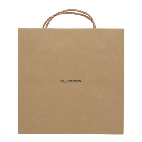 手提げ紙袋（茶・口折丸紐・幅270×マチ270×高さ200mm）