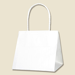 手提げ紙袋（白・口折丸紐・幅180×マチ180×高さ180mm）