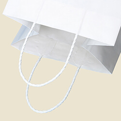 手提げ紙袋（白・口折丸紐・幅180×マチ180×高さ180mm）