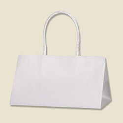 手提げ紙袋（白・口折丸紐・幅250×マチ150×高さ150mm）