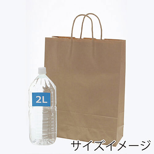 手提げ紙袋（茶・丸紐・幅320×マチ115×高さ410mm）