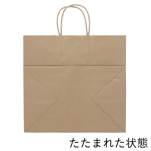 手提げ紙袋（茶・丸紐・幅340×マチ220×高さ320mm）