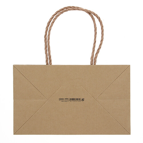 手提げ紙袋（口折丸紐・茶・幅250×マチ150×高150mm)