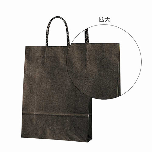 手提げ紙袋（黒・口折丸紐・幅260×マチ100×高さ360mm）