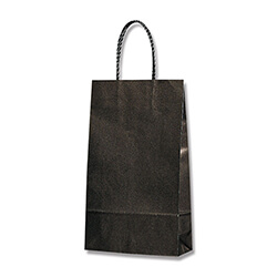 手提げ紙袋（黒・口折丸紐・幅210×マチ80×高さ350mm）