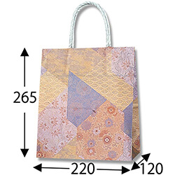 手提げ紙袋（ツヅレ・口折丸紐・幅220×マチ120×高さ265mm）