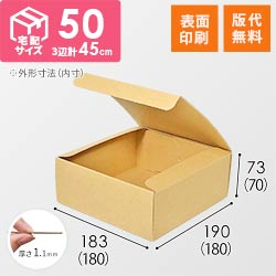 【ロゴ印刷・フルカラー・表面印刷】フリーBOX（底面18cm角・深さ7cm）