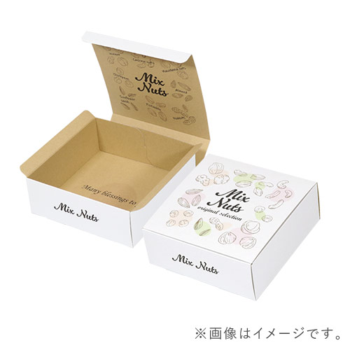 【ロゴ印刷・フルカラー・両面印刷】宅配60サイズ・ ダンボール箱（白・A5サイズ）