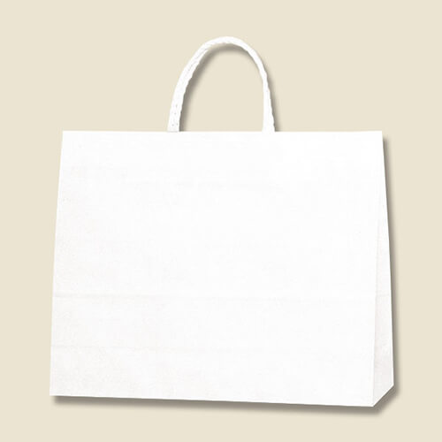 手提げ紙袋（白・口折丸紐・幅390×マチ120×高さ310mm）