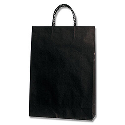 手提げ紙袋（黒・口折丸紐・幅320×マチ115×高さ450mm）