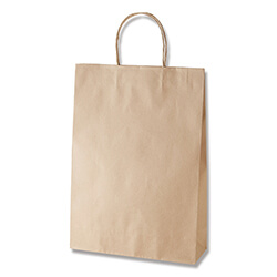 手提げ紙袋（茶・口折丸紐・幅320×マチ115×高さ450mm）