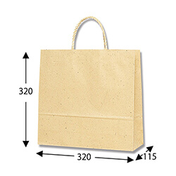 手提げ紙袋（ナチュラル・口折PP紐・幅320×マチ115×高さ320mm）