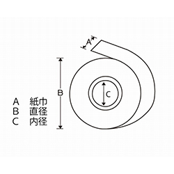 サーマルレジロール 感熱紙 普通保存 幅57.5×外径60×内径12mm