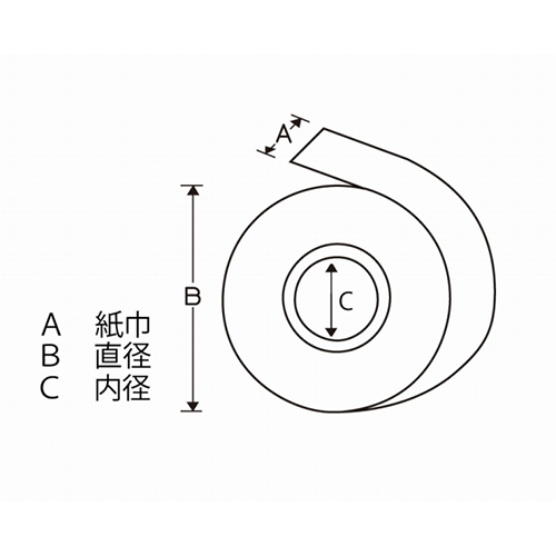 サーマルレジロール 感熱紙 高保存 幅57.5×外径70×内径12mm