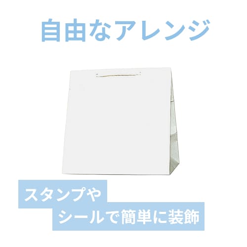 手提げ紙袋（白・口折PP紐・幅300×マチ210×高さ310mm）