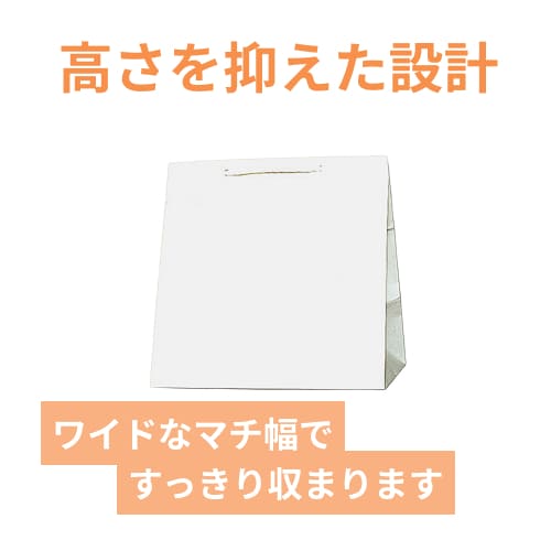 手提げ紙袋（白・口折PP紐・幅300×マチ210×高さ310mm）