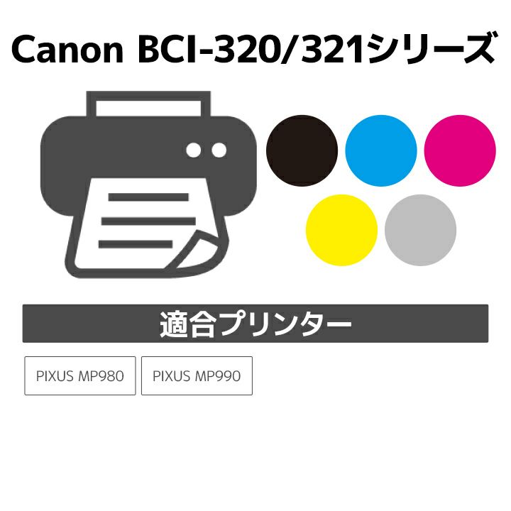 キヤノン Canon BCI-321GY グレー 互換 リサイクルインクカートリッジ