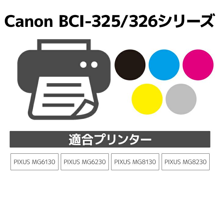 キヤノン Canon BCI-326GY グレー 互換 リサイクルインクカートリッジ
