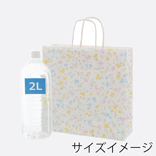 手提げ紙袋（ペールフラワー・丸紐・幅320×マチ115×高さ310mm）