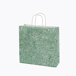手提げ紙袋（雲竜緑・丸紐・幅320×マチ115×高さ310mm）