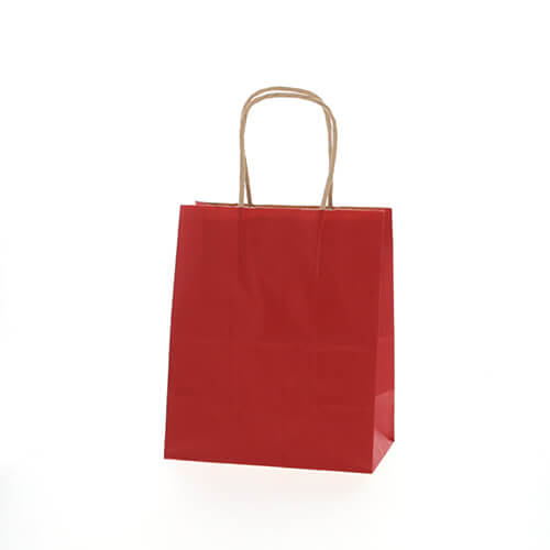 手提げ紙袋（赤・丸紐・幅210×マチ120×高さ250mm）