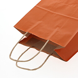 手提げ紙袋（オレンジ・丸紐・幅210×マチ120×高さ250mm）