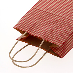 手提げ紙袋（ギンガム・丸紐・幅210×マチ120×高さ250mm）