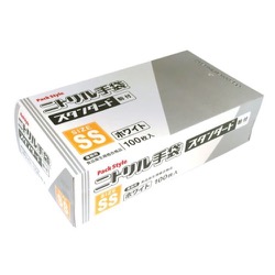 パックスタイル PSニトリル手袋 スタンダード 白･粉付 SS