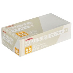 ニトリルゴム手袋 SS 白・粉無 スタンダード パックスタイル