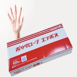 ポリエチレン手袋 M 半透明・外エンボス パックスタイル