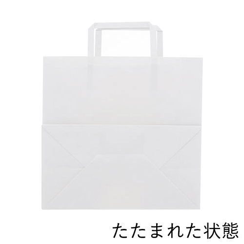 手提げ紙袋（白・平紐・幅260×マチ140×高さ250mm）