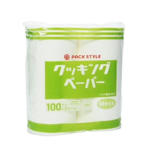 パックスタイル キッチンペーパー PSクッキングペーパー Mサイズ 100カット×2ロール