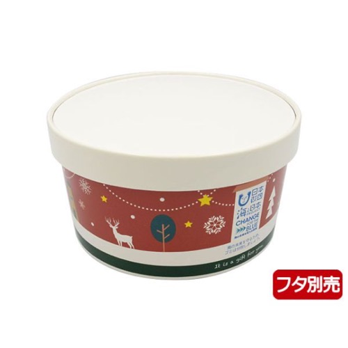 パックスタイル どんぶり容器 バーレル容器 CO-1.5L-176 クリスマス赤