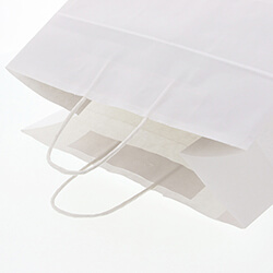 手提げ紙袋（白（底板あり）・丸紐・幅340×マチ220×高さ320mm）