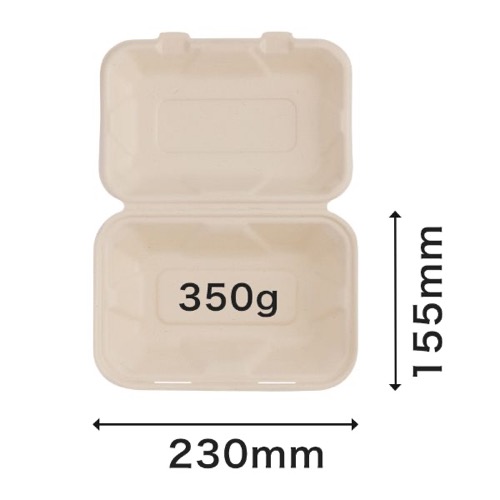 パックスタイル バガス容器 BBランチ 220-150（5枚入）