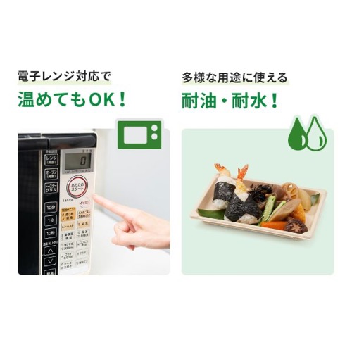 パックスタイル バガス容器 BB寿司容器 S-巻き ラミ