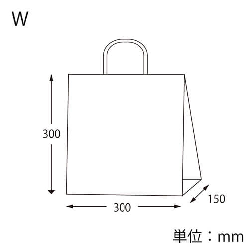 手提げ紙袋（和風 緑・丸紐・幅300×マチ150×高さ300mm）