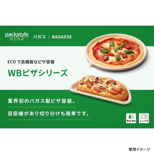 パックスタイル バガス容器 WBピザ 10インチ ハーフ